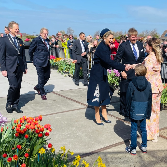 Koningspaar op bezoek bij The Tulip Barn
